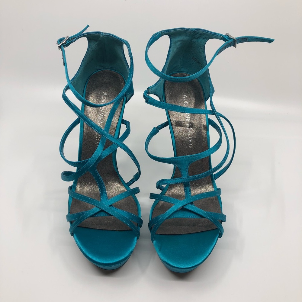 BNIB Adrienne Maloof Blue “Venus” Strappy Stiletto